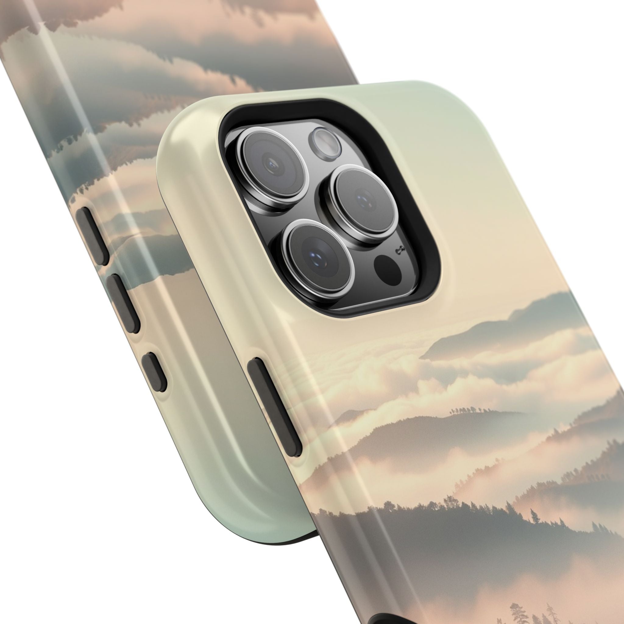 iPhone Mint And Blush Fog Rolling Over Hills Slim iPhone Everyday · iPhone Case