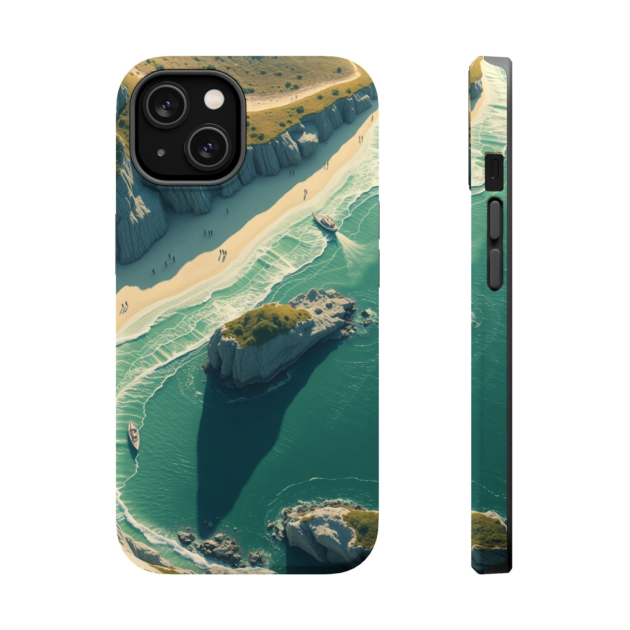 iPhone Sage And Ivory Shoreline Aerial Slim Everyday Designer Case · iPhone Case
