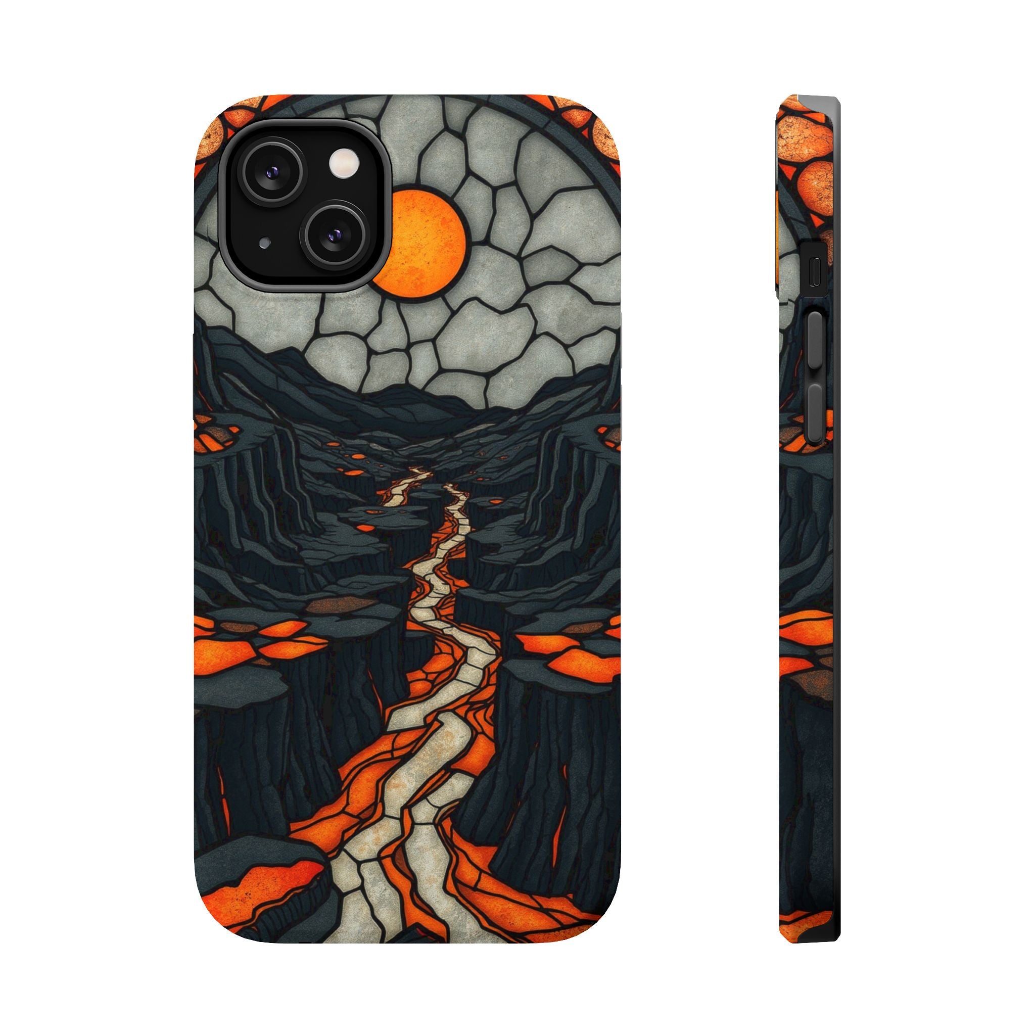 iPhone Charcoal And Copper Lava Field Slim Everyday Designer Case · iPhone Case