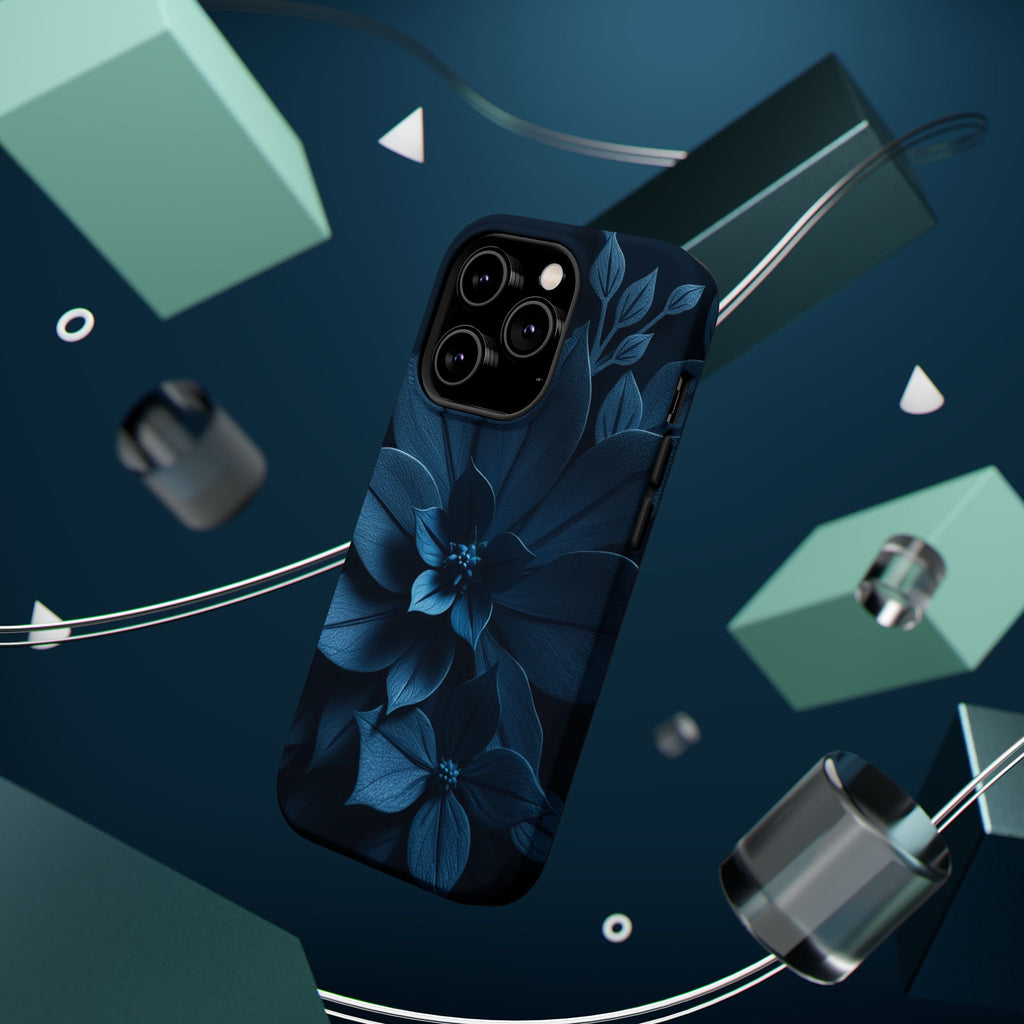 iPhone Midnight Blue And Silver Floral Dark Academia iPhone Slim · iPhone Case