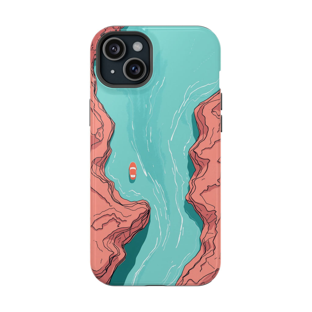 iPhone Teal And Coral River Delta Aerial Slim Everyday iPhone Designer · iPhone