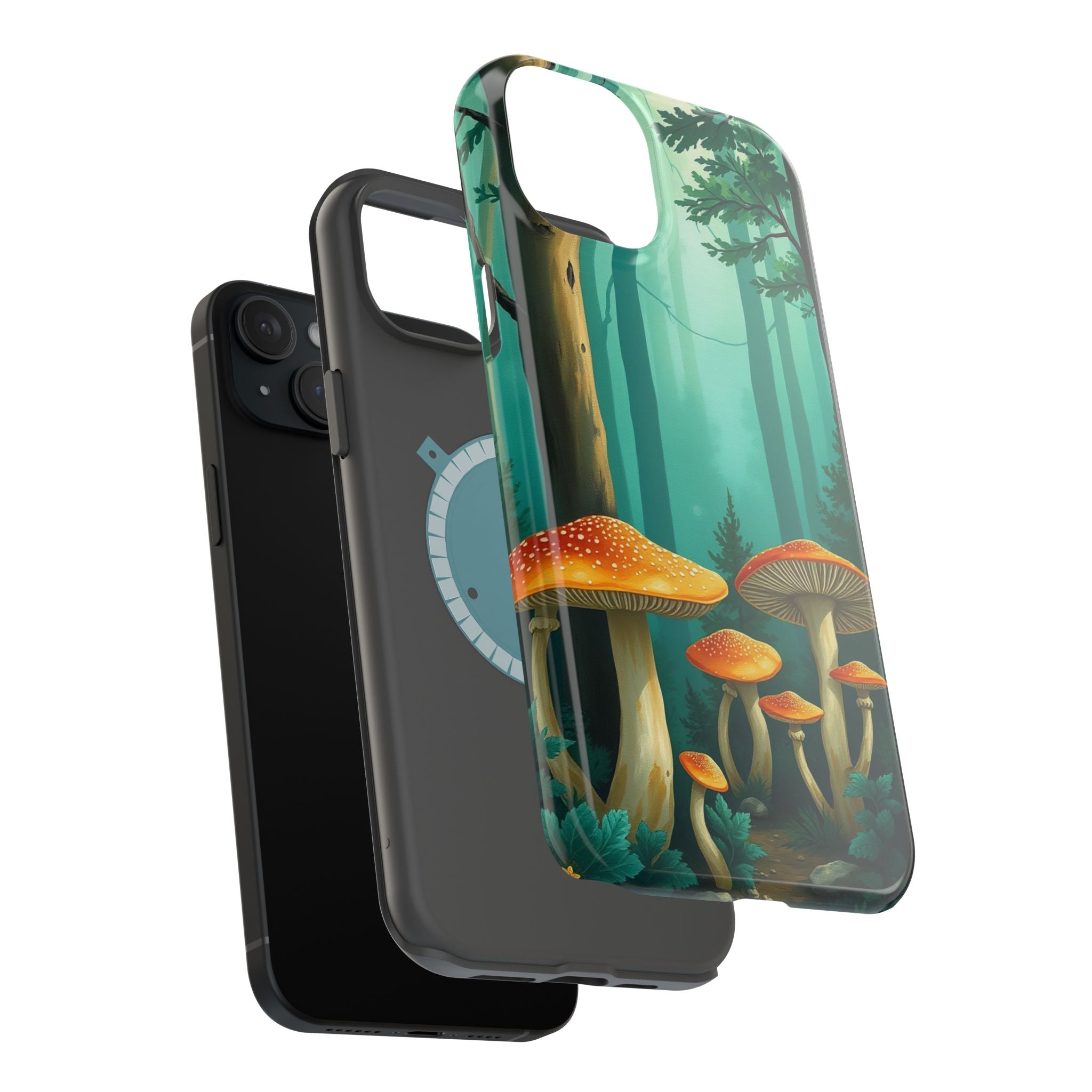 iPhone Mushroom Forest Oil Painting Impressionist iPhone Clean Minimal · iPhone