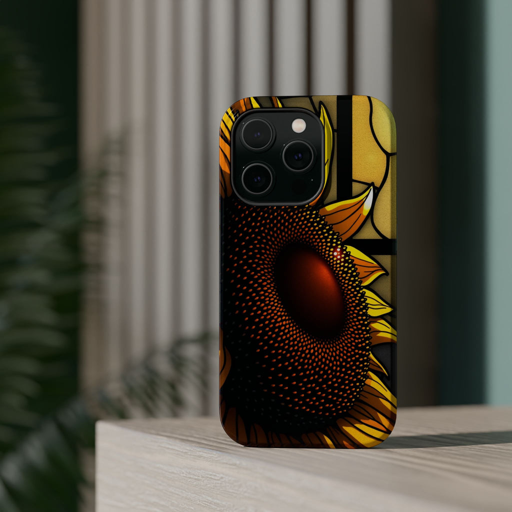 iPhone Sunflower Pop Stained Glass Bold Modern Everyday Snap Case · iPhone Case