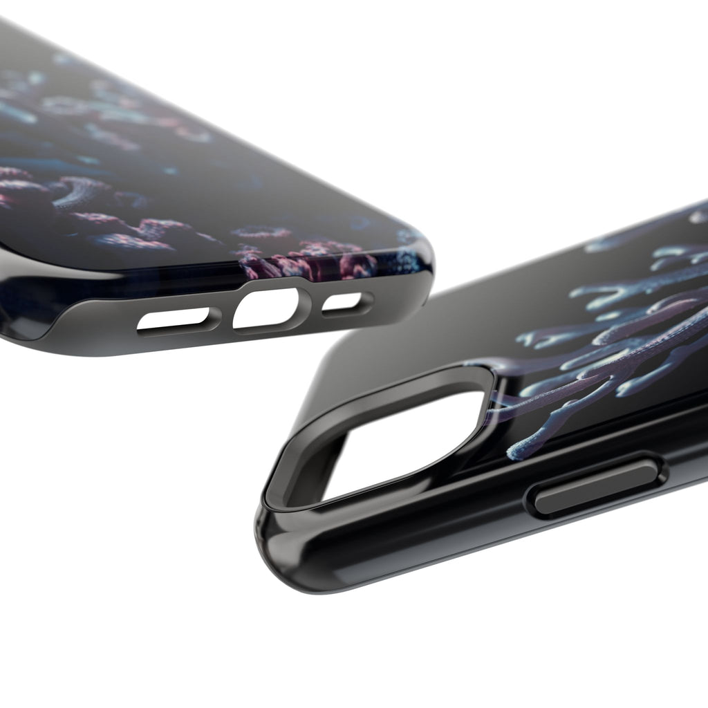 iPhone Midnight Blue And Silver Coral Reef Life Soft iPhone Finish · iPhone Case