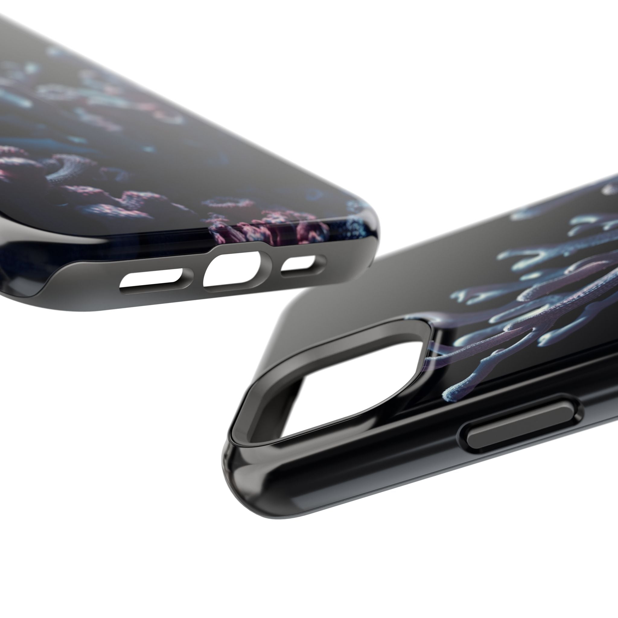 iPhone Midnight Blue And Silver Coral Reef Life Soft iPhone Finish · iPhone Case