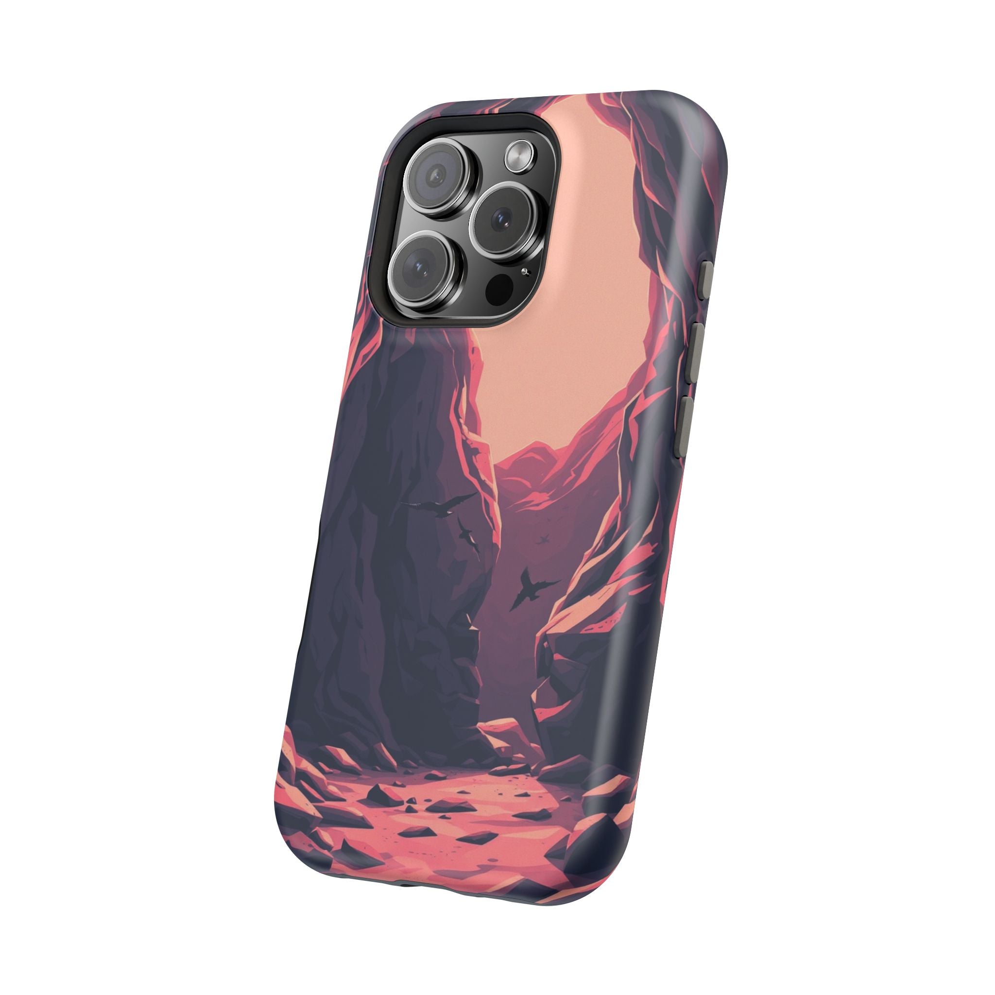 iPhone Rose Pink And Cream Dark Crystal Cave Slim Everyday Designer Case · iPhon