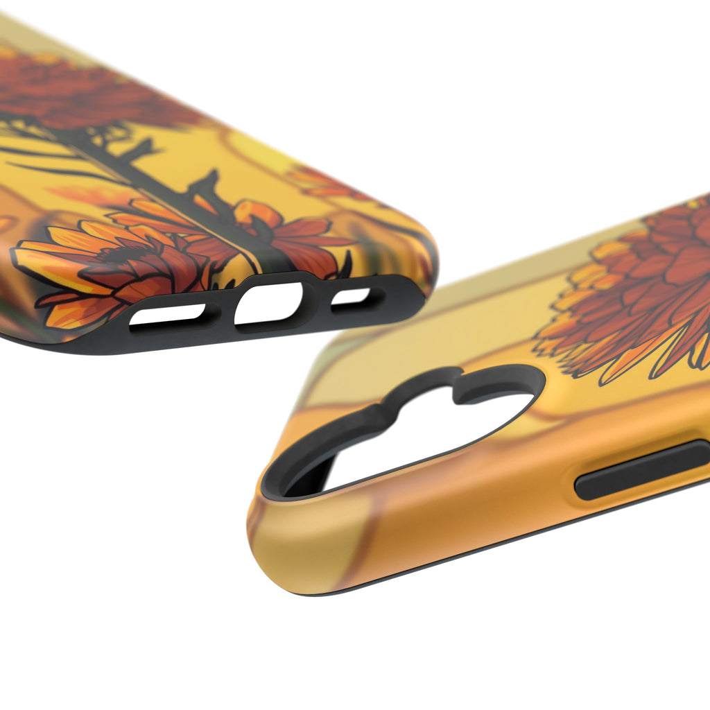 iPhone Sunset Amber And Peach Ranunculus Stack Soft iPhone Finish · iPhone Case