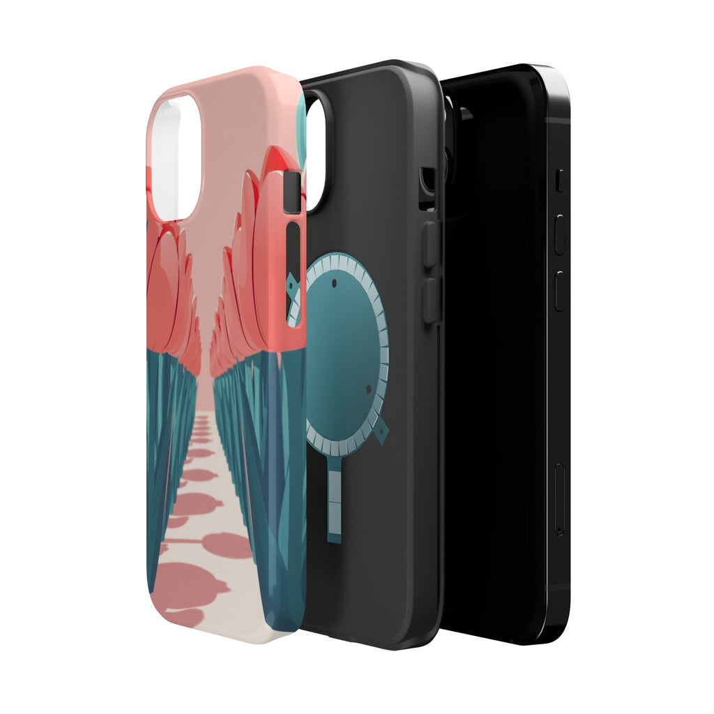 iPhone Tulip Row Pastel Kawaii Slim Everyday Designer Case · iPhone Case