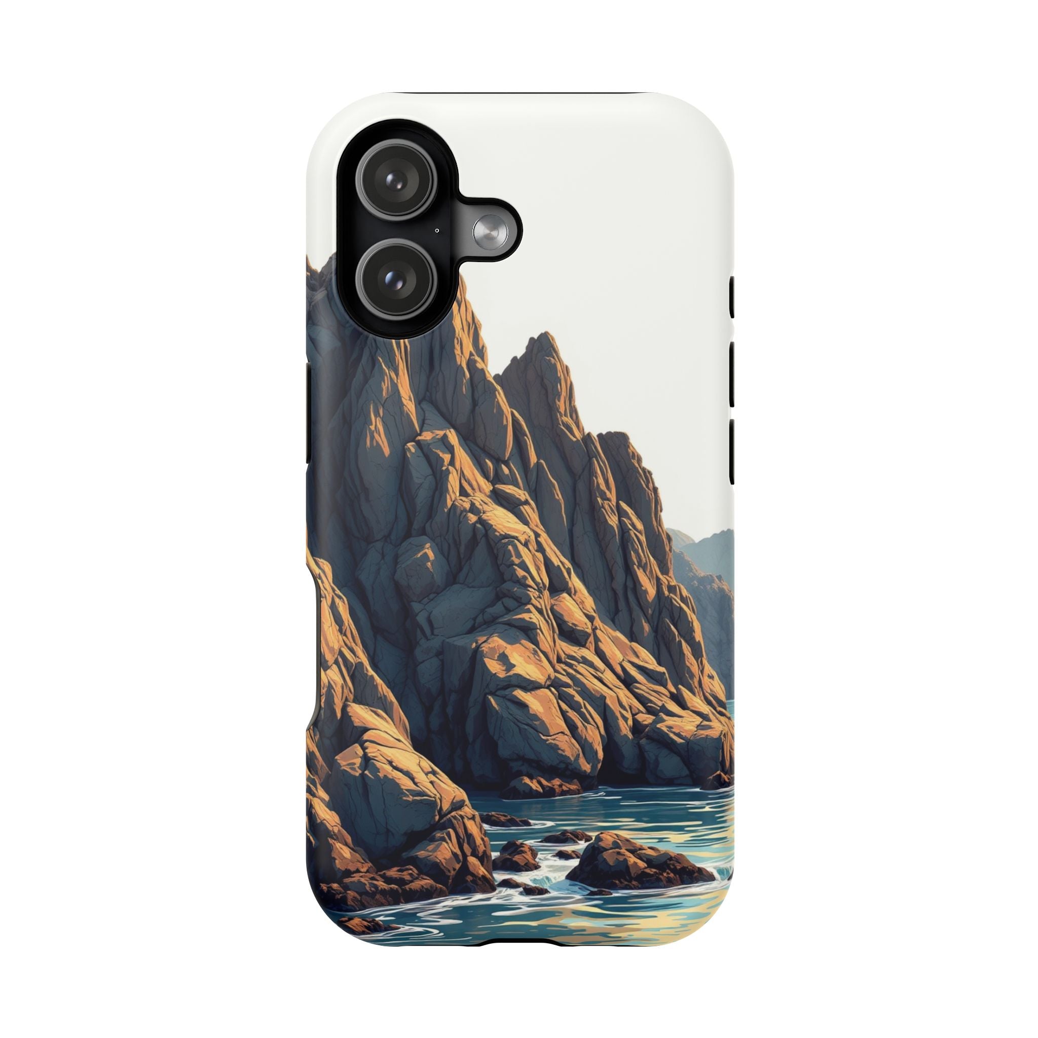 iPhone Mustard And Rust Rocky Coastline Slim Everyday iPhone Designer · iPhone C