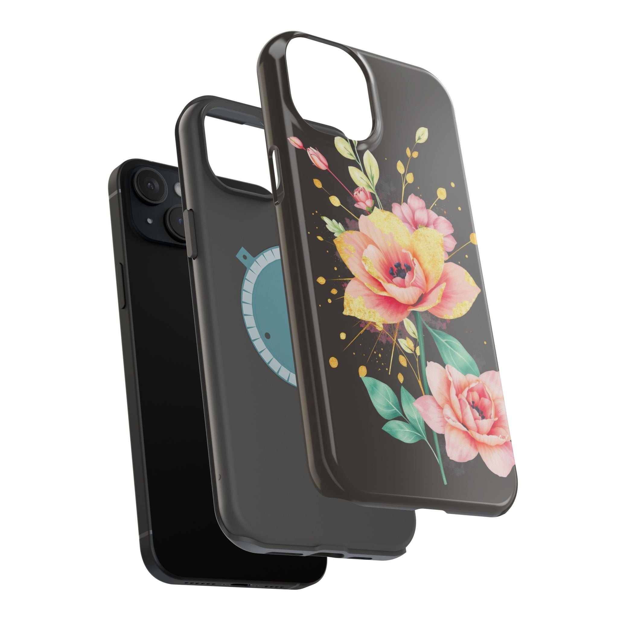 iPhone Earthy Floral Watercolor Splash Design Clean iPhone 14 Minimal · iPhone C