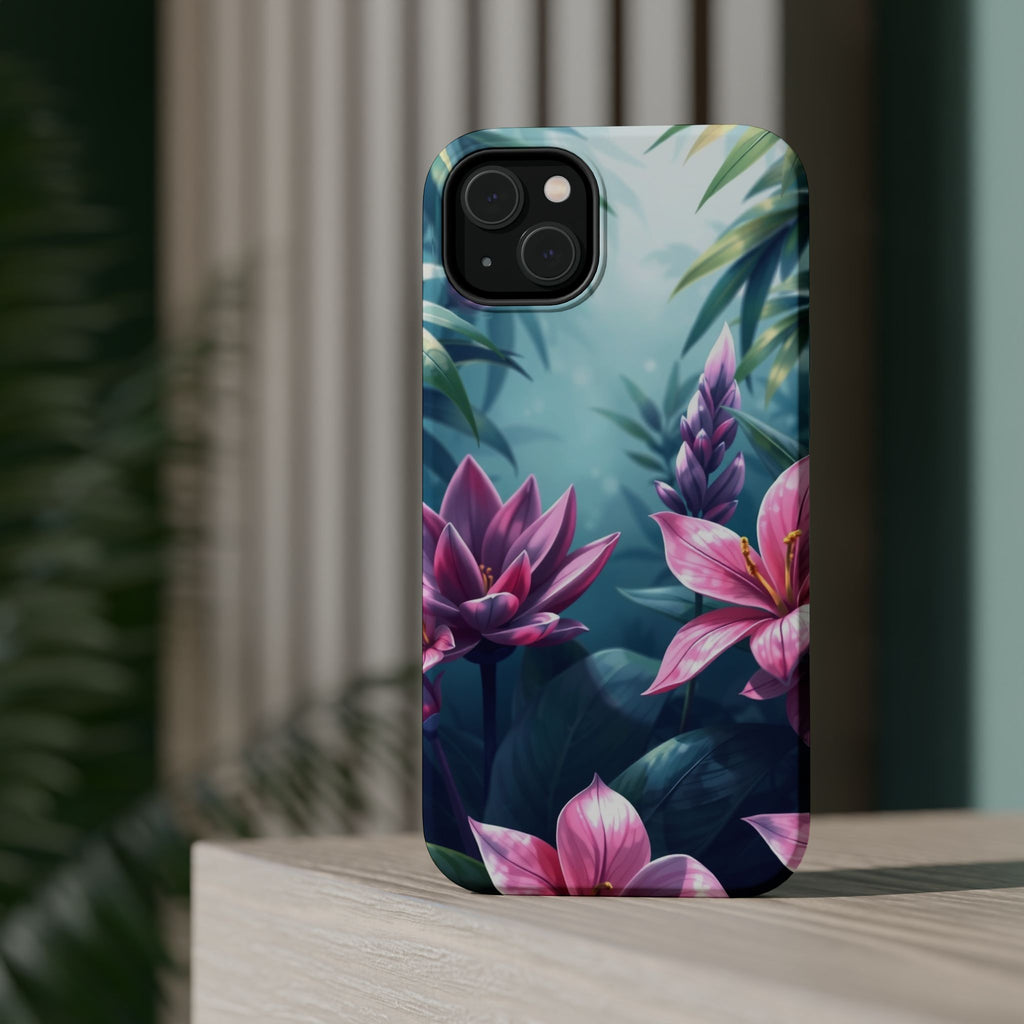 iPhone Indigo And Violet Jungle Floral Slim Everyday Designer Case · iPhone Case