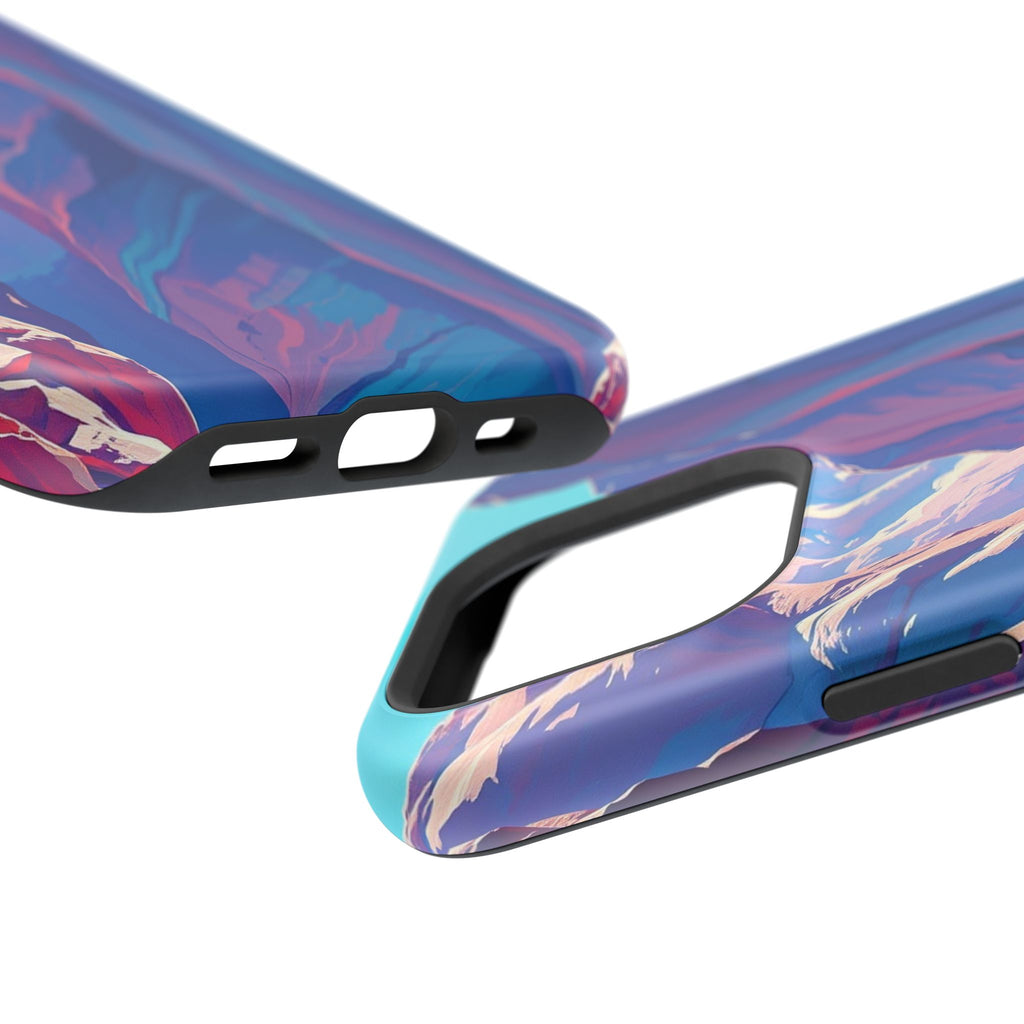 iPhone Cyan And Magenta Canyon Wall Slim Everyday Designer Case · iPhone Case