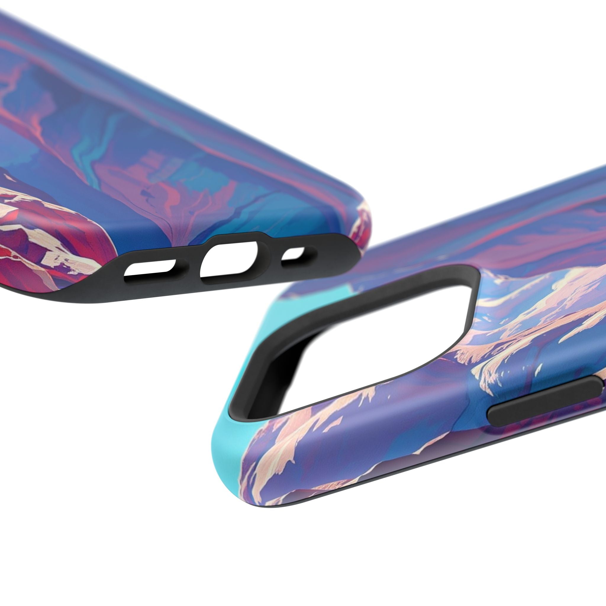 iPhone Cyan And Magenta Canyon Wall Slim Everyday Designer Case · iPhone Case