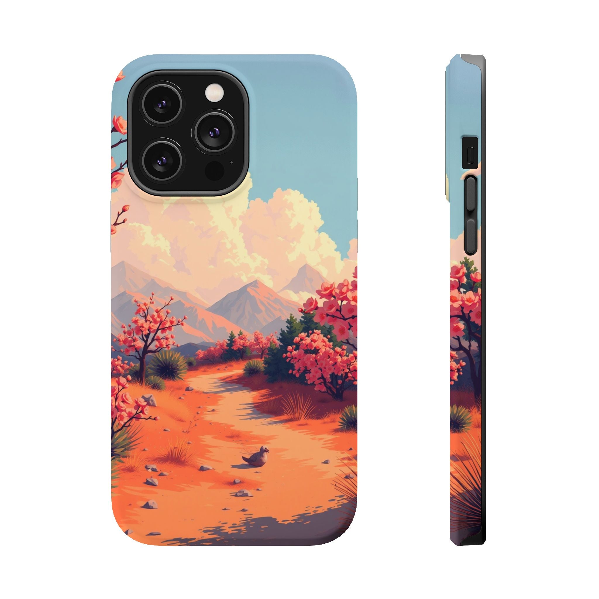 iPhone Burnt Orange And Sand Blossom Trail Slim iPhone Everyday · iPhone Case