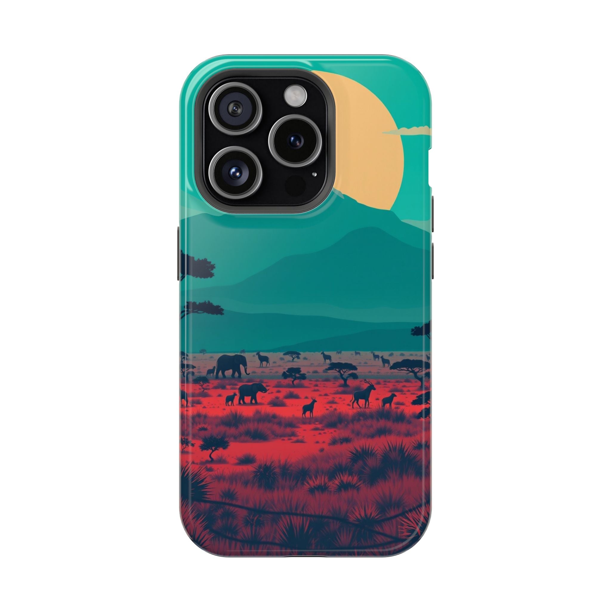 iPhone Savanna Horizon Vintage Retro Poster Slim iPhone Everyday · iPhone Case