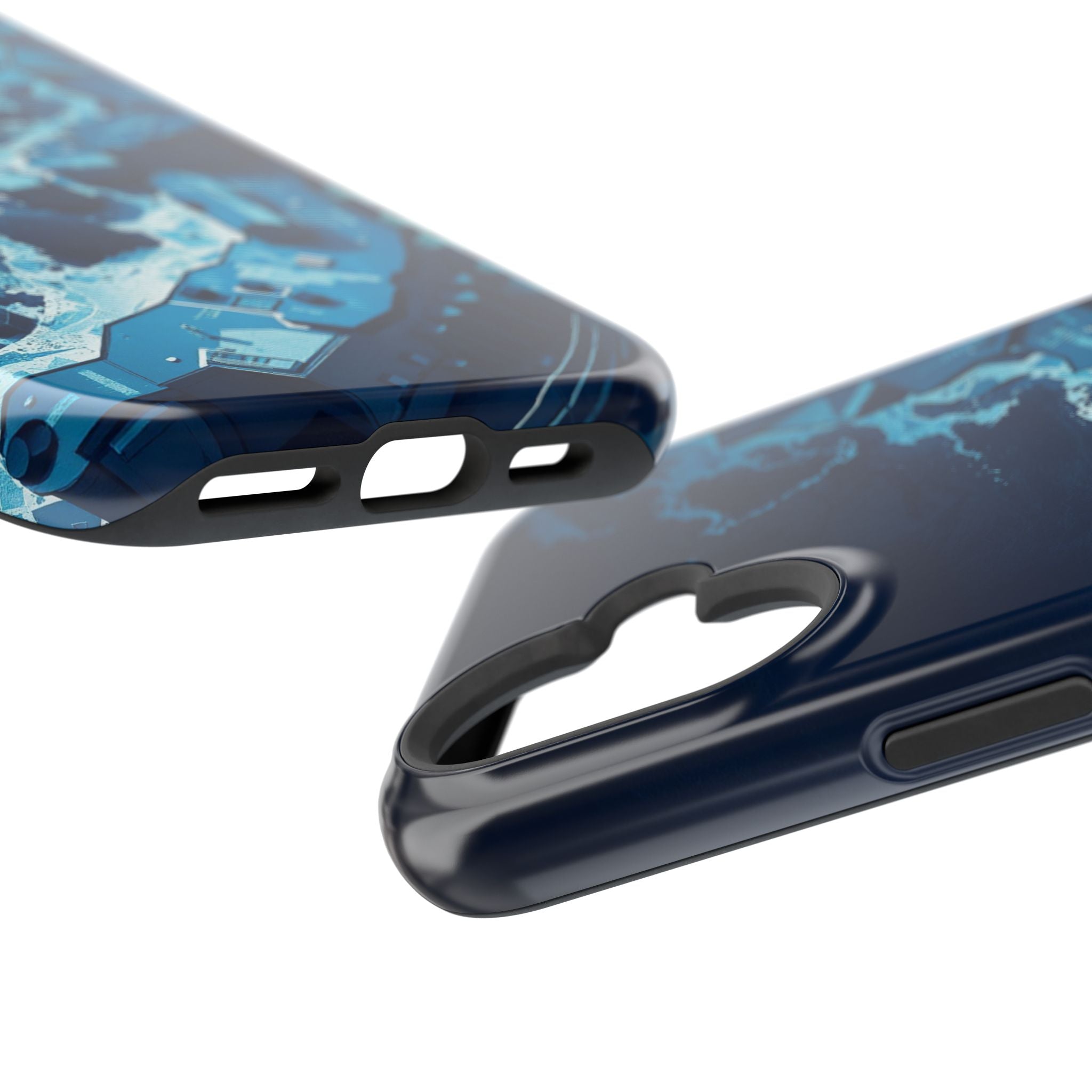 iPhone Midnight Blue And Silver Shoreline Aerial Clean iPhone Minimal · iPhone C