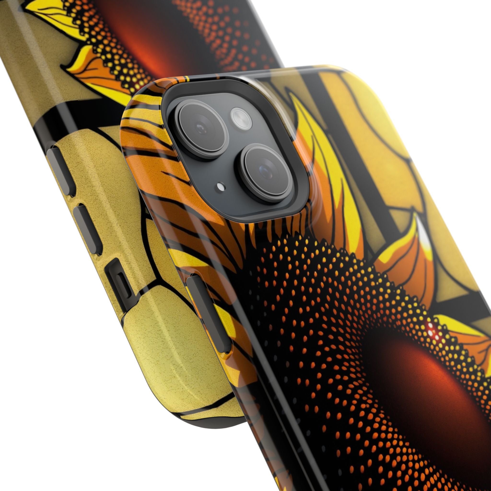 iPhone Sunflower Pop Stained Glass Bold Modern Everyday Snap Case · iPhone Case