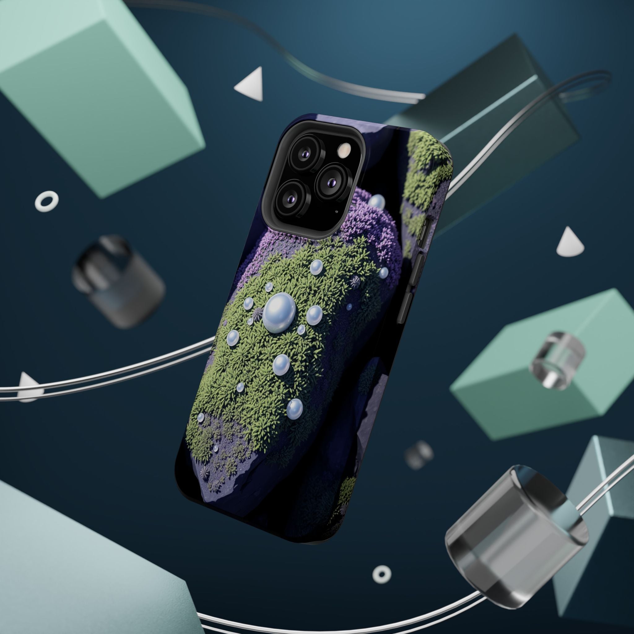 iPhone Moss Covered Rocks Electric Art Slim Everyday Designer Case · iPhone Case