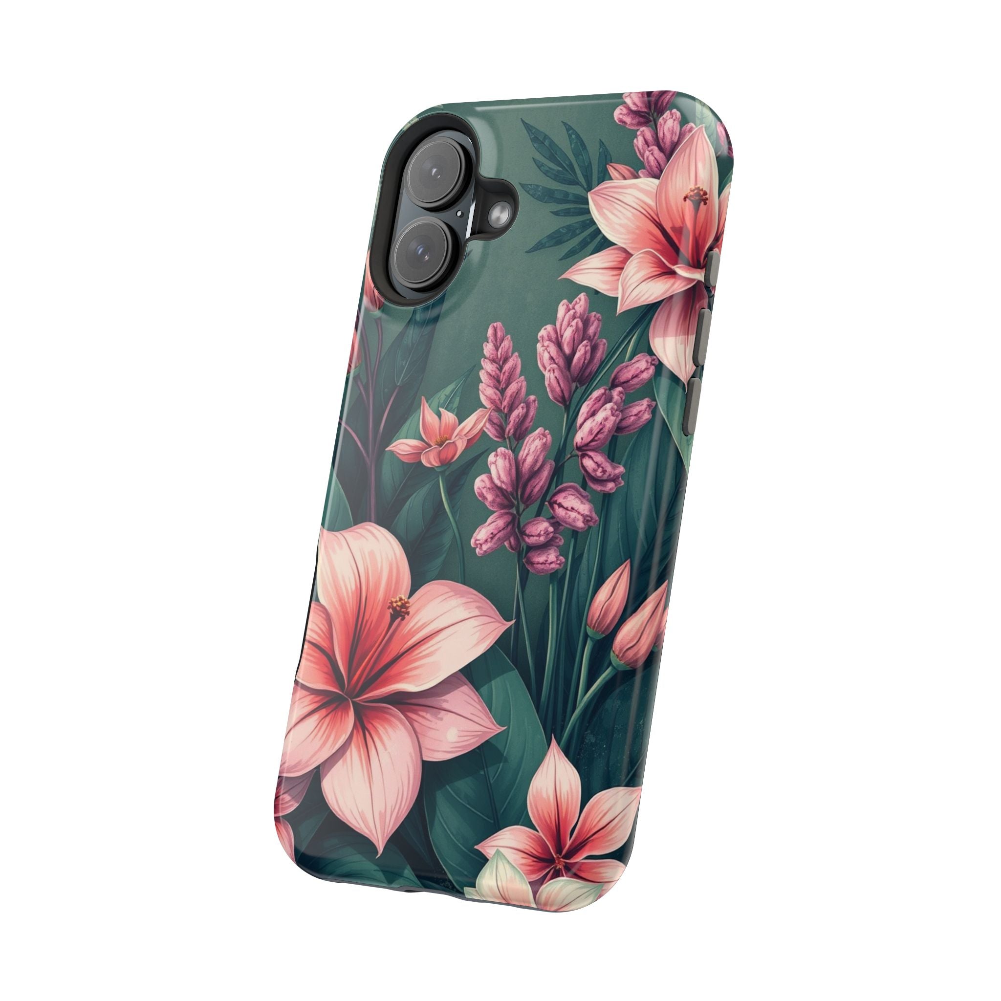iPhone Mint And Blush Jungle Floral Slim Everyday Designer Case · iPhone Case