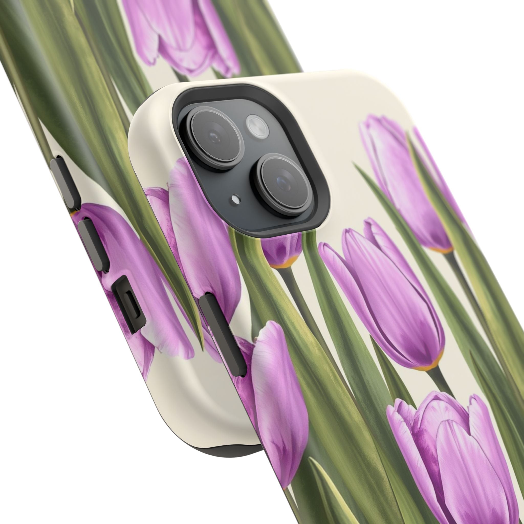 iPhone Tulip Row Electric Art 14 Bold Modern Everyday Snap Case · iPhone Case
