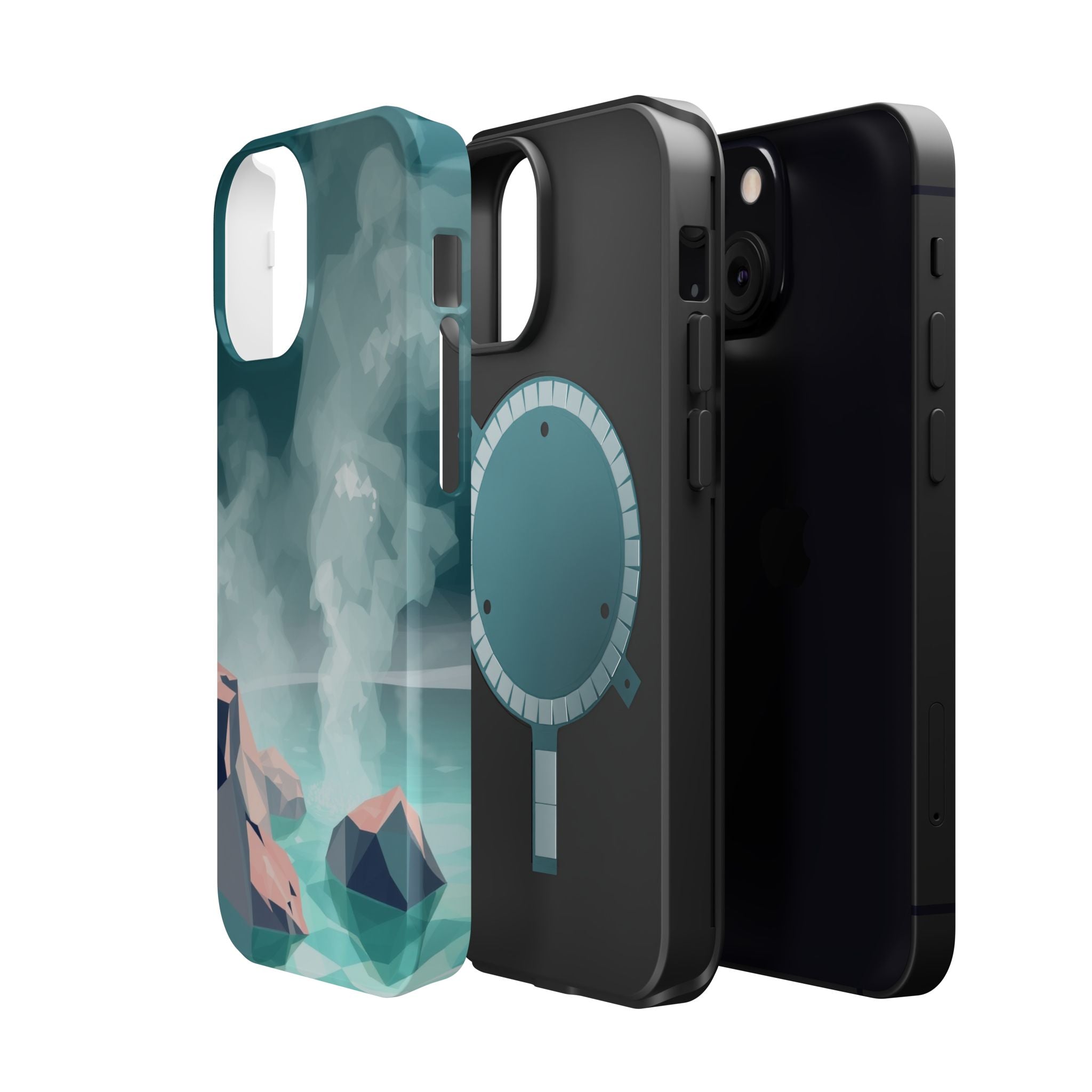 iPhone Mint And Blush Hot Spring Steam Slim Everyday iPhone 10 Designer · iPhone