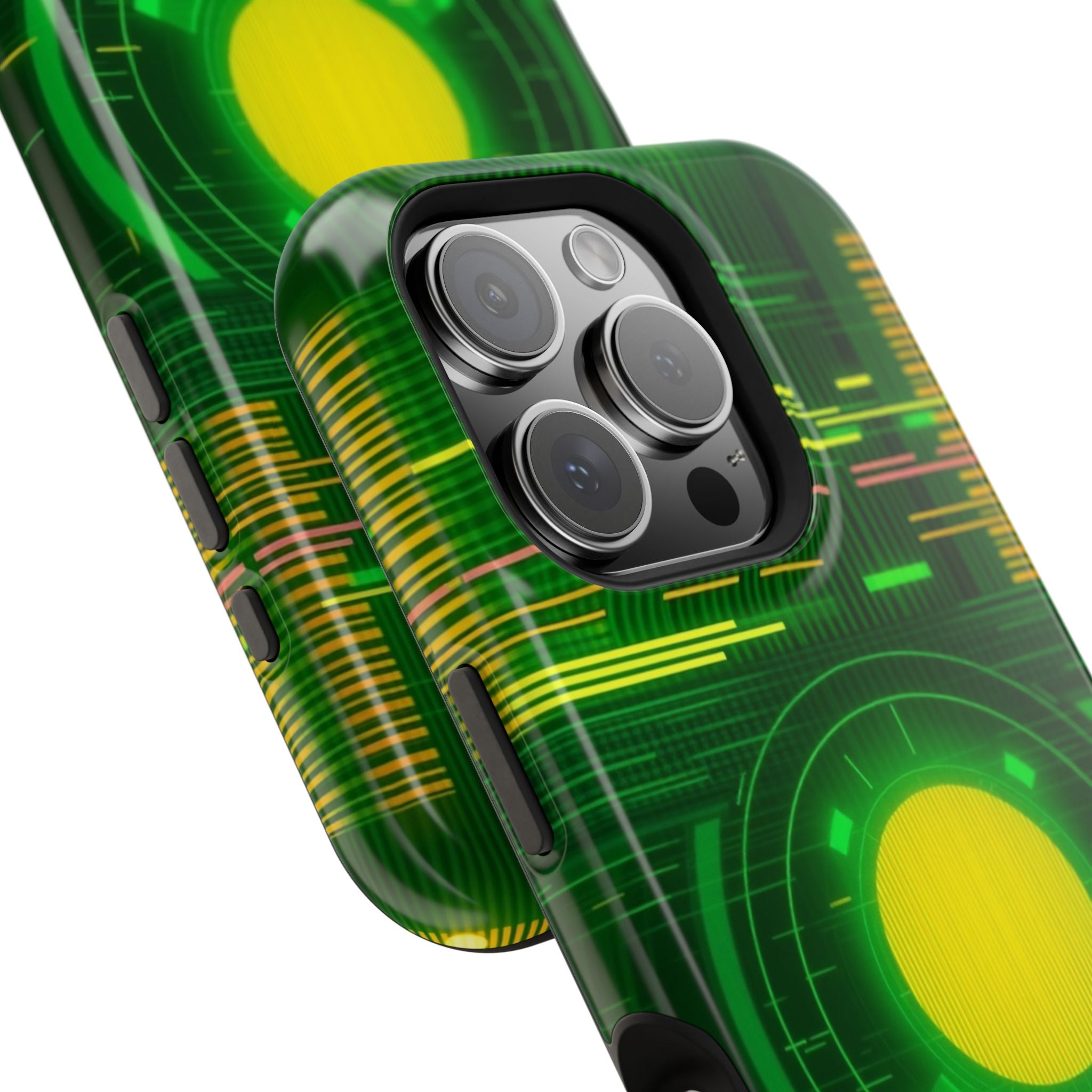 iPhone Emerald Green And Gold VHS Static Slim Everyday Designer Case · iPhone Ca