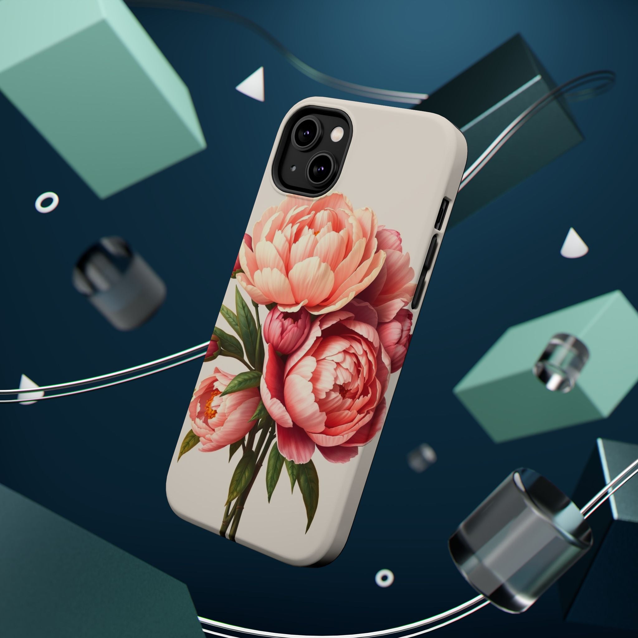 iPhone Rose Pink And Cream Peony Bouquet Slim Everyday iPhone Designer · iPhone