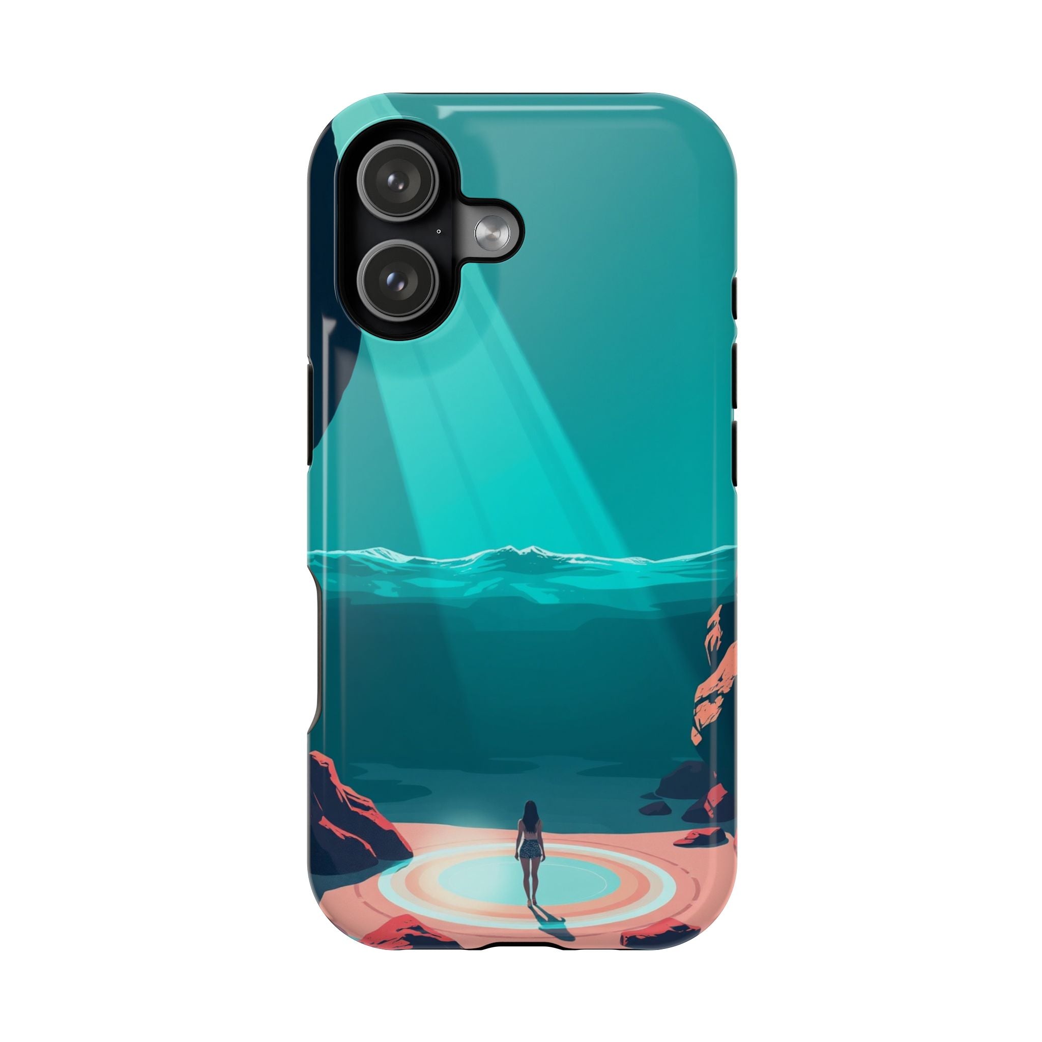 iPhone Earthy Tidal Pool Design 17 Bold Modern Everyday Snap Case · iPhone Case