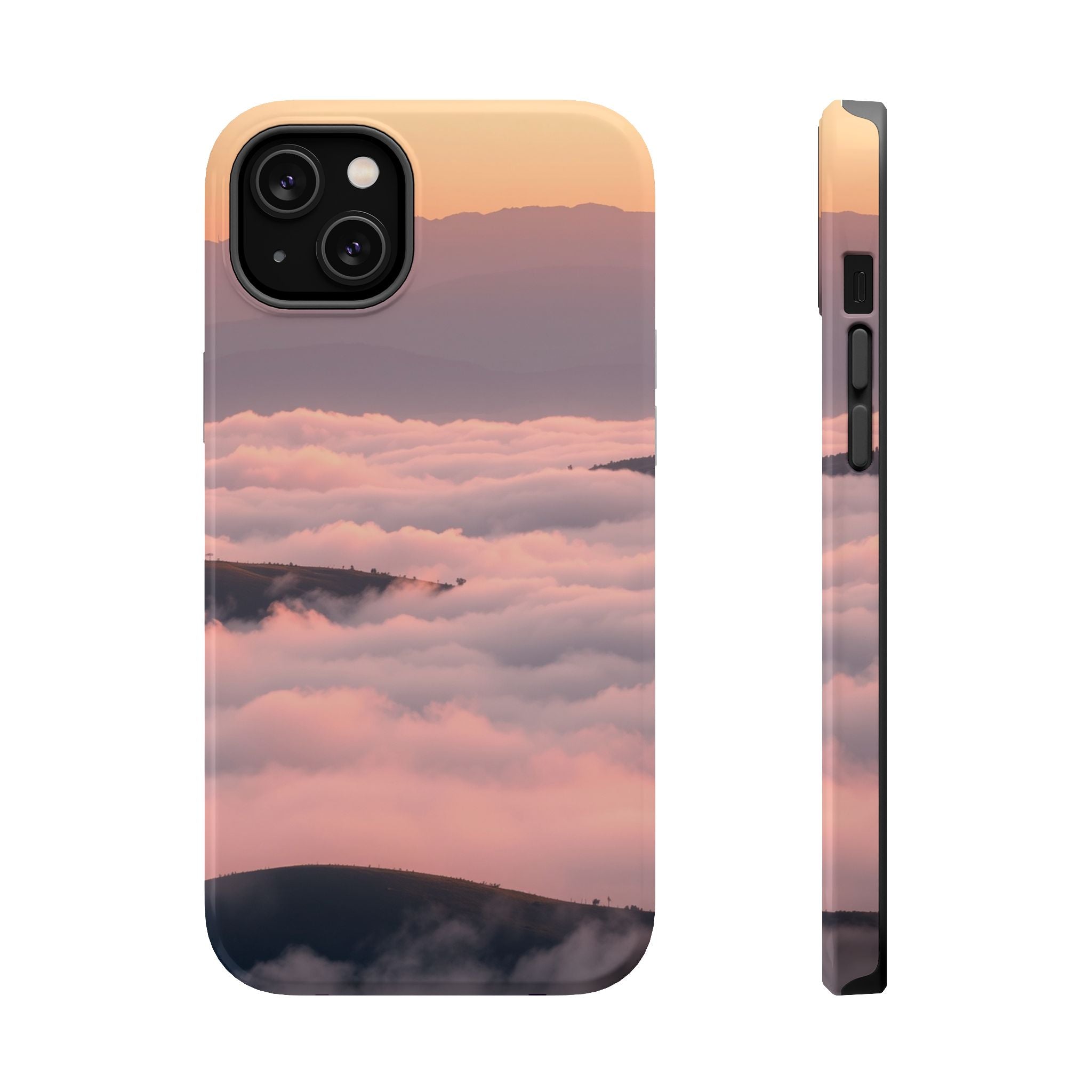 iPhone Fog Rolling Over Hills Grunge Distressed Soft iPhone Finish · iPhone Case