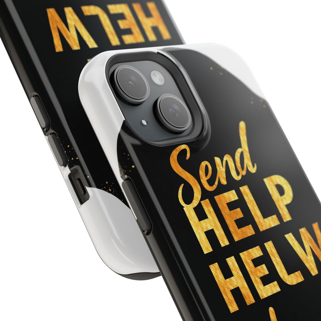 iPhone Send Help Now Enchanted Art Bold Modern Everyday Snap Case · iPhone Case