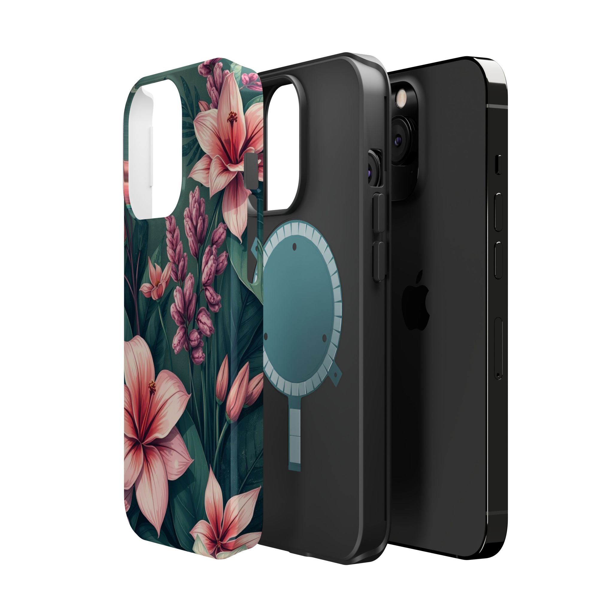 iPhone Mint And Blush Jungle Floral Slim Everyday Designer Case · iPhone Case