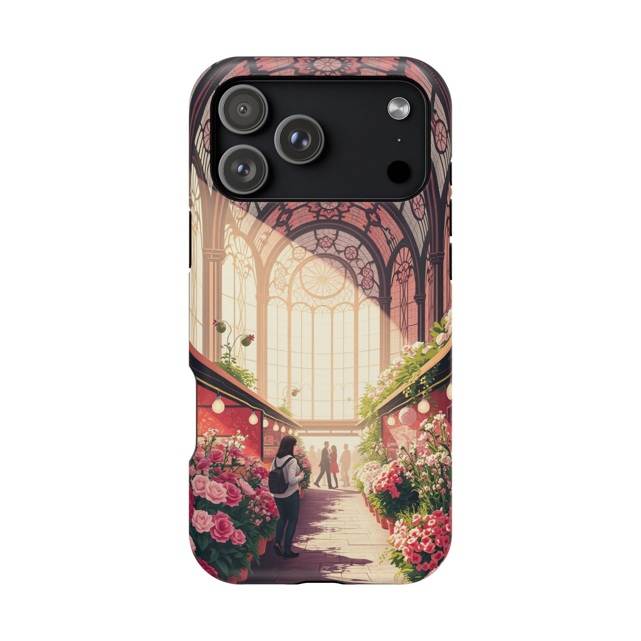 iPhone Flower Market Stained Glass Bold Modern Everyday Snap Case · iPhone Case