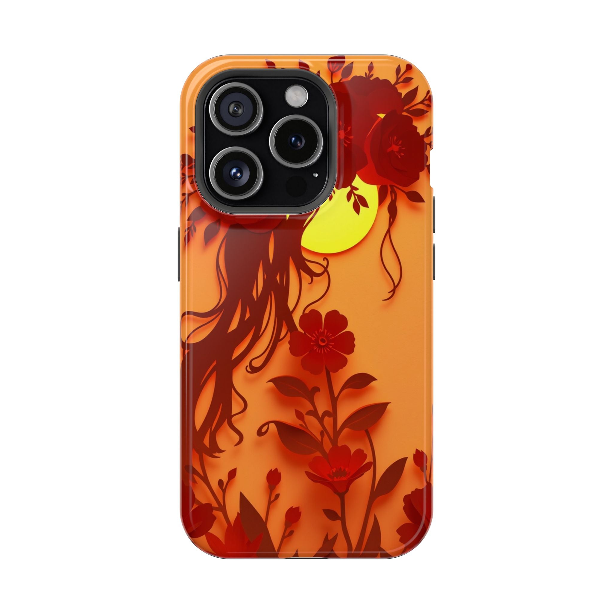 iPhone Sunset Amber And Peach Floral Crown Slim iPhone Everyday · iPhone Case