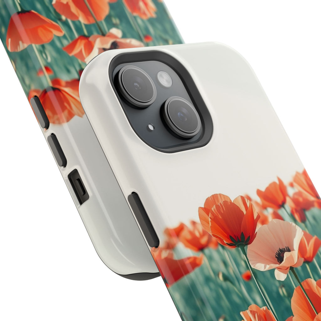 iPhone Mint And Blush Poppy Field 10 Slim Everyday Designer Case · iPhone Case