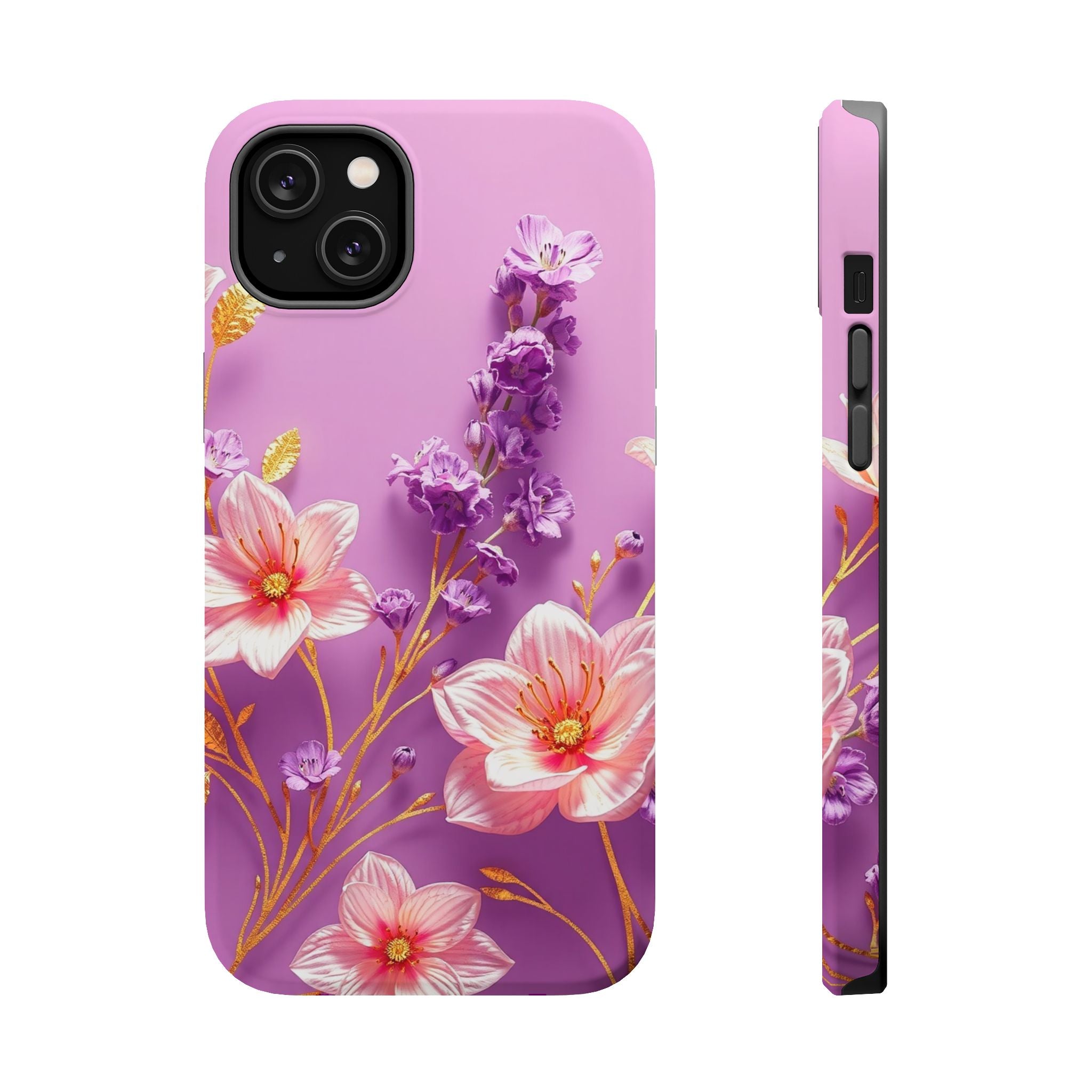 iPhone Radiant Floral Gold Foil Design Slim Everyday Designer Case · iPhone Case
