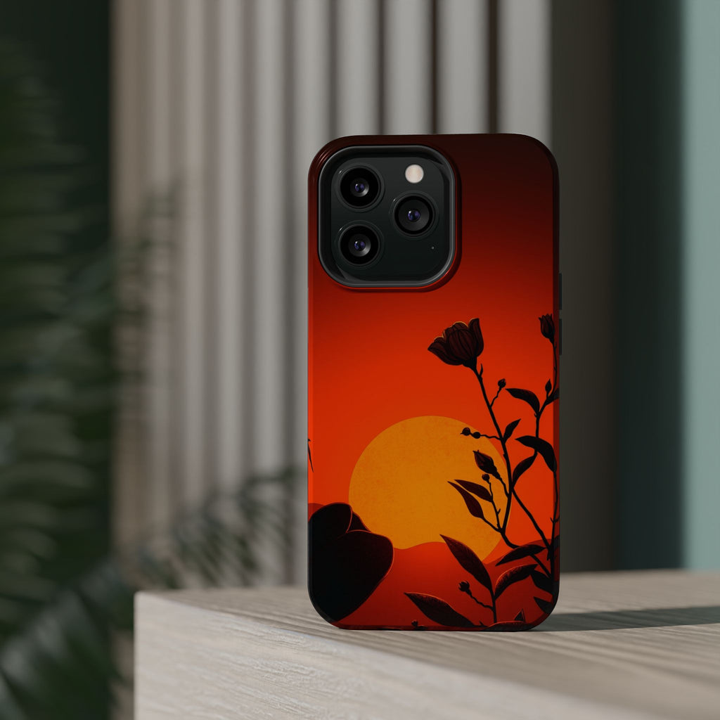 iPhone Bloom and Leaf Dark Gothic Ink Slim Everyday Designer Case · iPhone Case