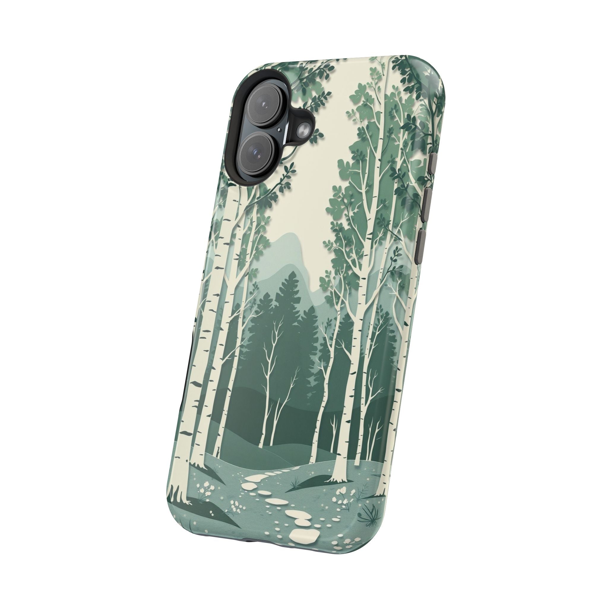 iPhone Birch Grove Paper Cut Art Bold Modern Everyday Snap Case · iPhone Case