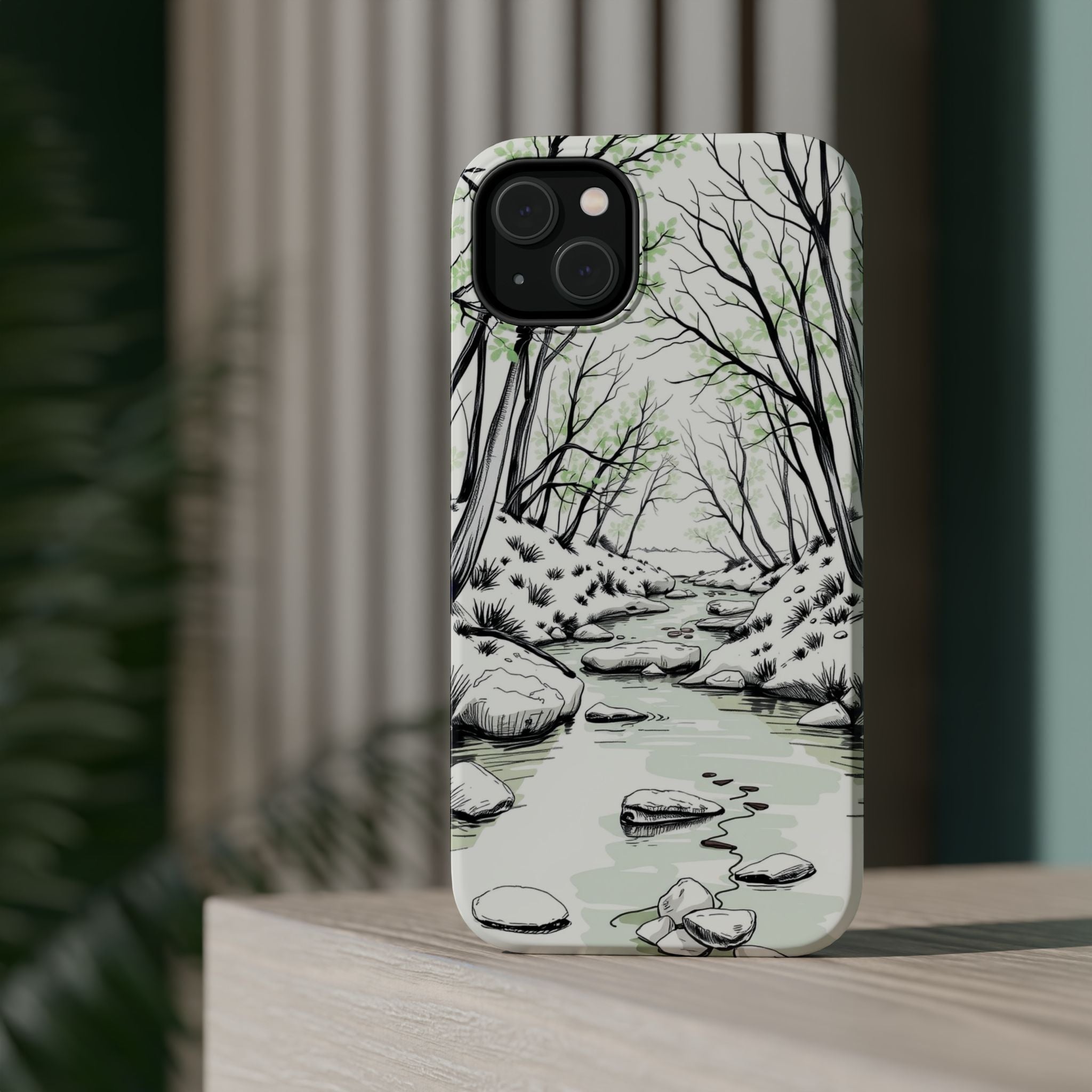 iPhone Sage And Ivory Spring Creek Bold Modern Everyday Snap Case · iPhone Case