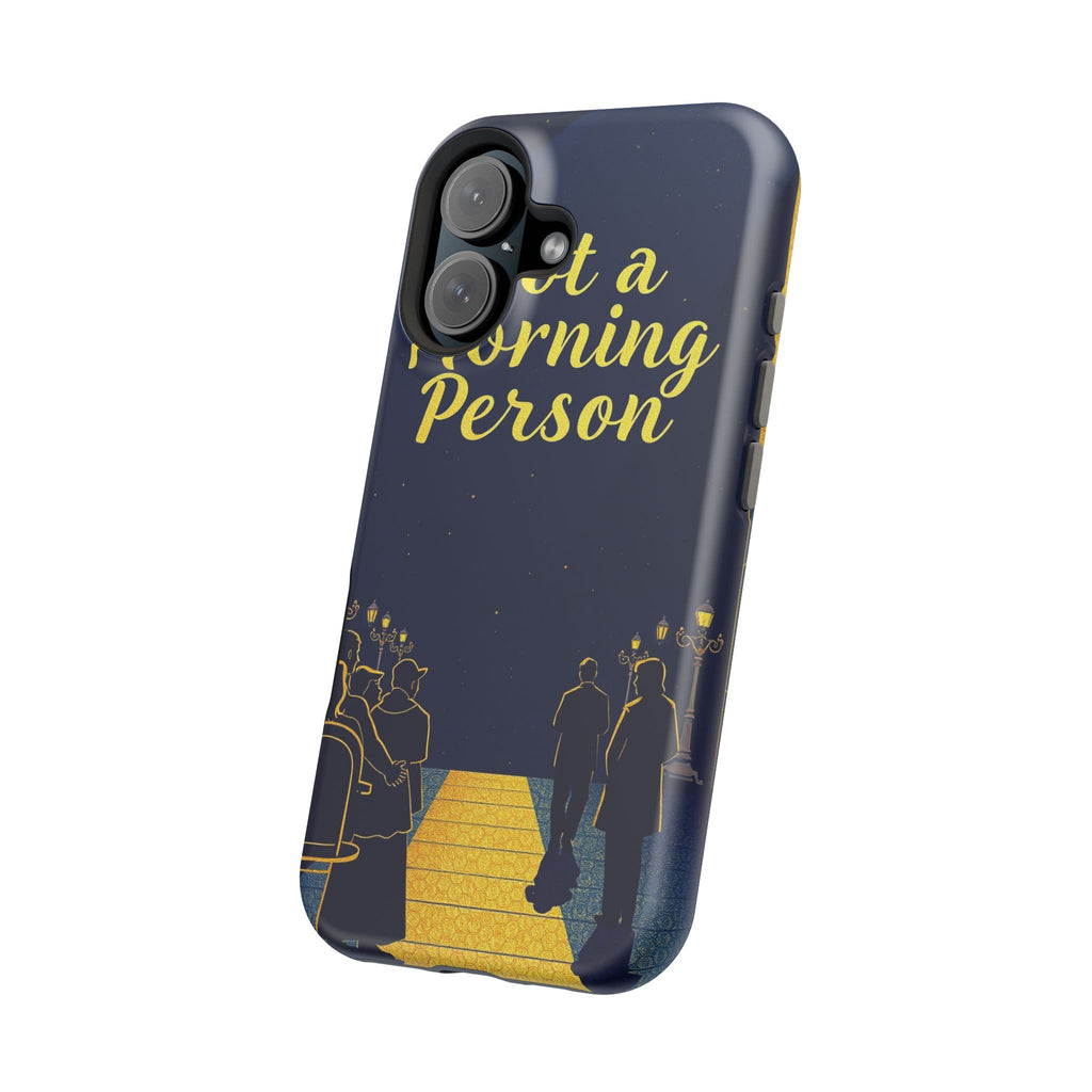 iPhone Midnight Blue And Silver Not a Morning Person Slim Snap Case · iPhone Cas