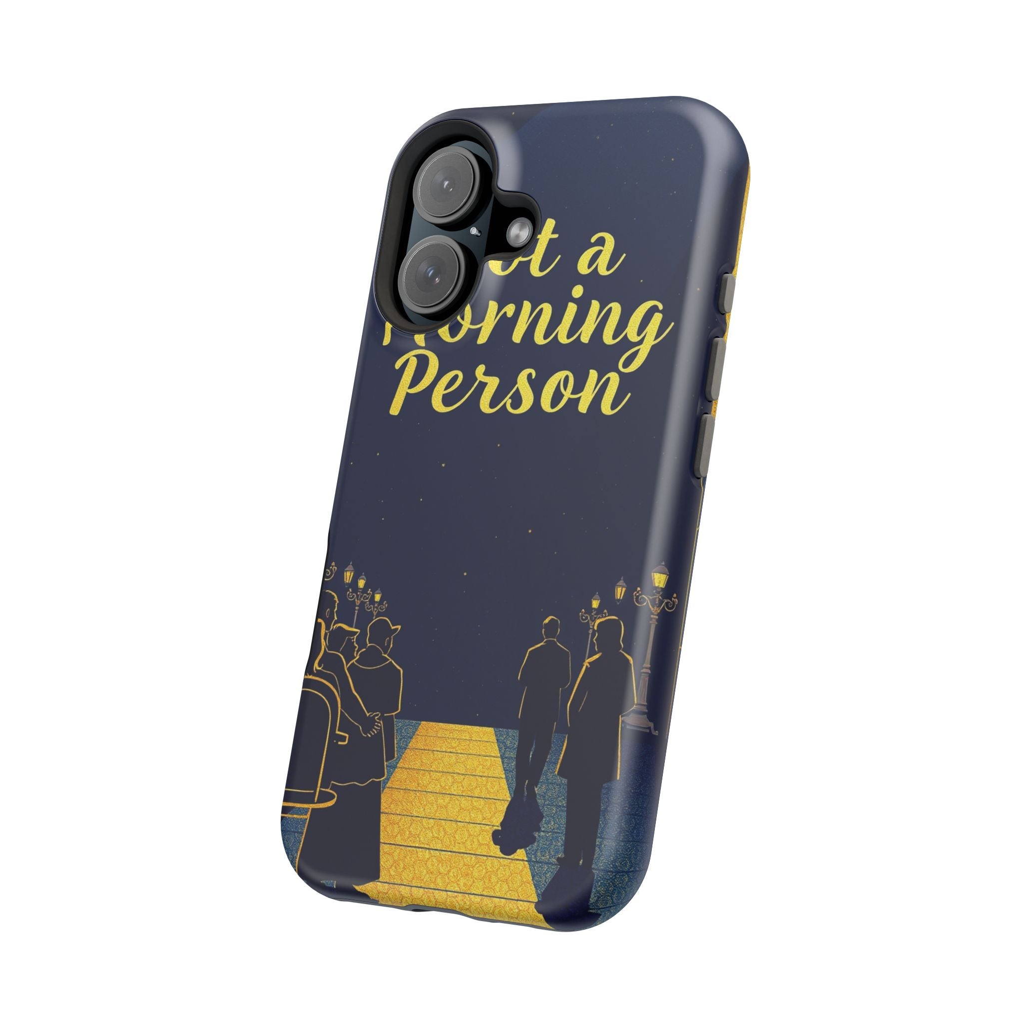 iPhone Midnight Blue And Silver Not a Morning Person Slim Snap Case · iPhone Cas