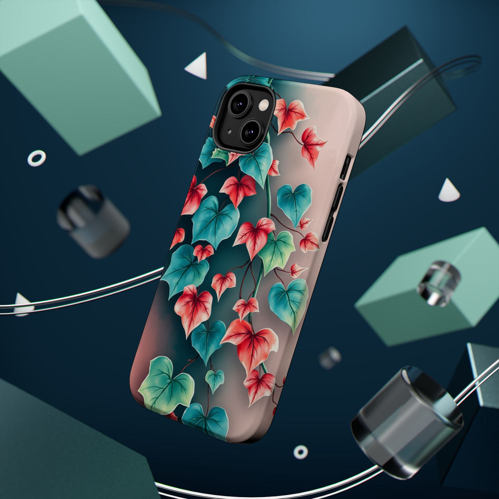 iPhone Art Nouveau Vine Teal And Coral Slim Snap Case · iPhone Case