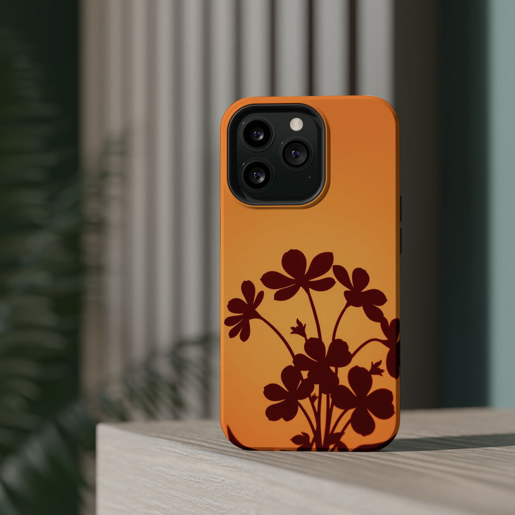 iPhone Floral Silhouette Electric Art Slim Everyday Designer Case · iPhone Case