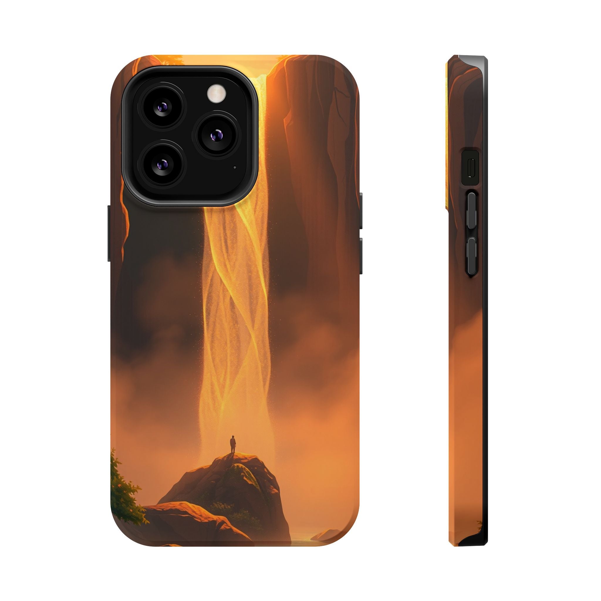 iPhone Sunset Amber And Peach Waterfall Mist Slim iPhone Everyday · iPhone Case