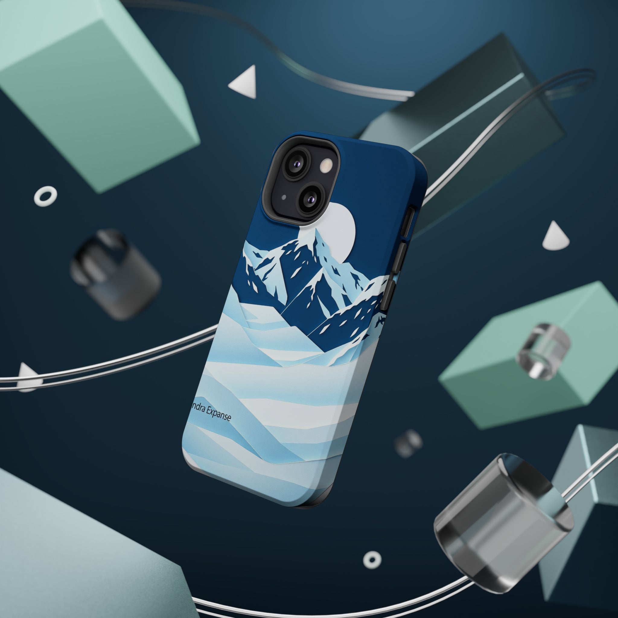 iPhone Midnight Blue And Silver Tundra Expanse Clean iPhone 12 Minimal · iPhone