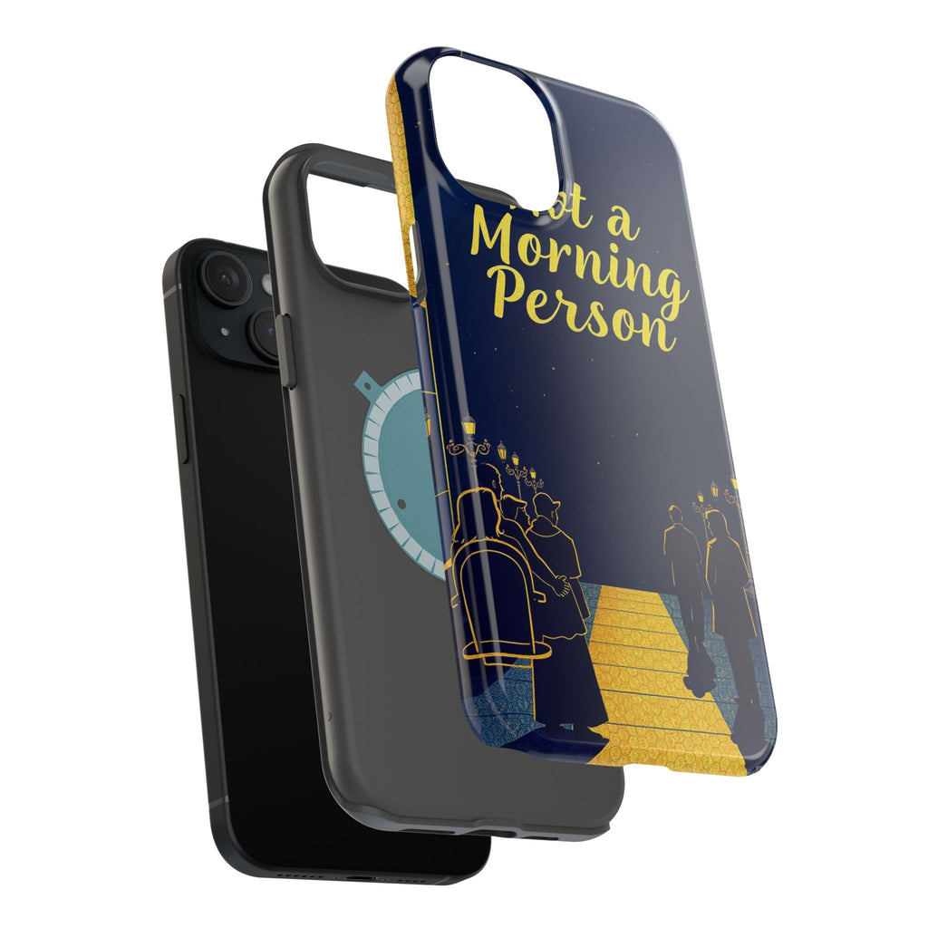iPhone Midnight Blue And Silver Not a Morning Person Slim Snap Case · iPhone Cas