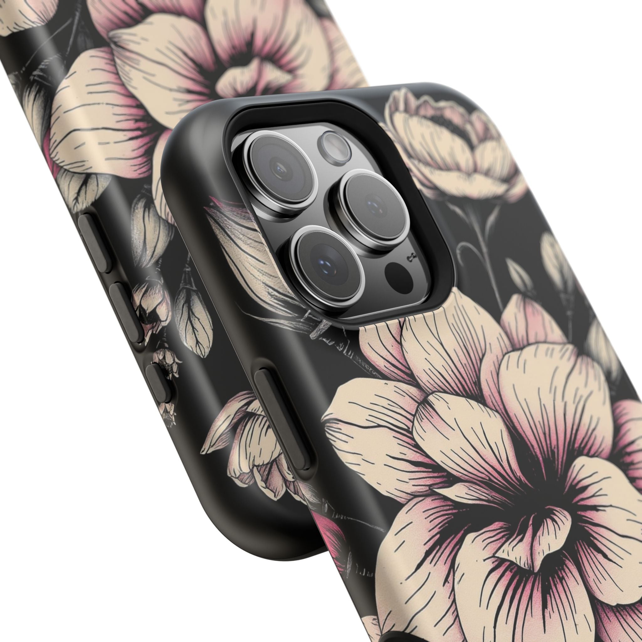 iPhone Floral Dark Academia Gothic Ink Slim Everyday Designer Case · iPhone Case