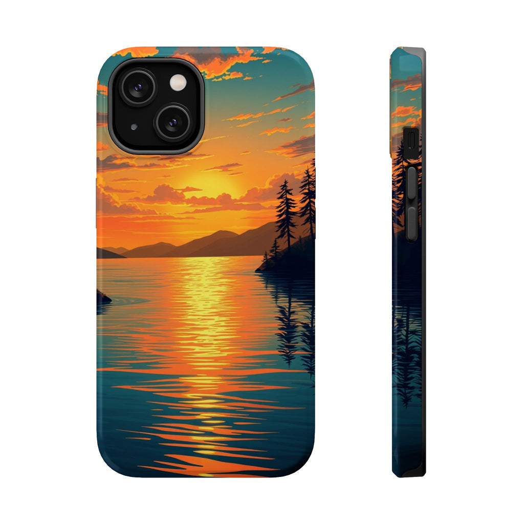 iPhone Earthy Lake at Twilight Design Slim Everyday iPhone 14 Designer · iPhone