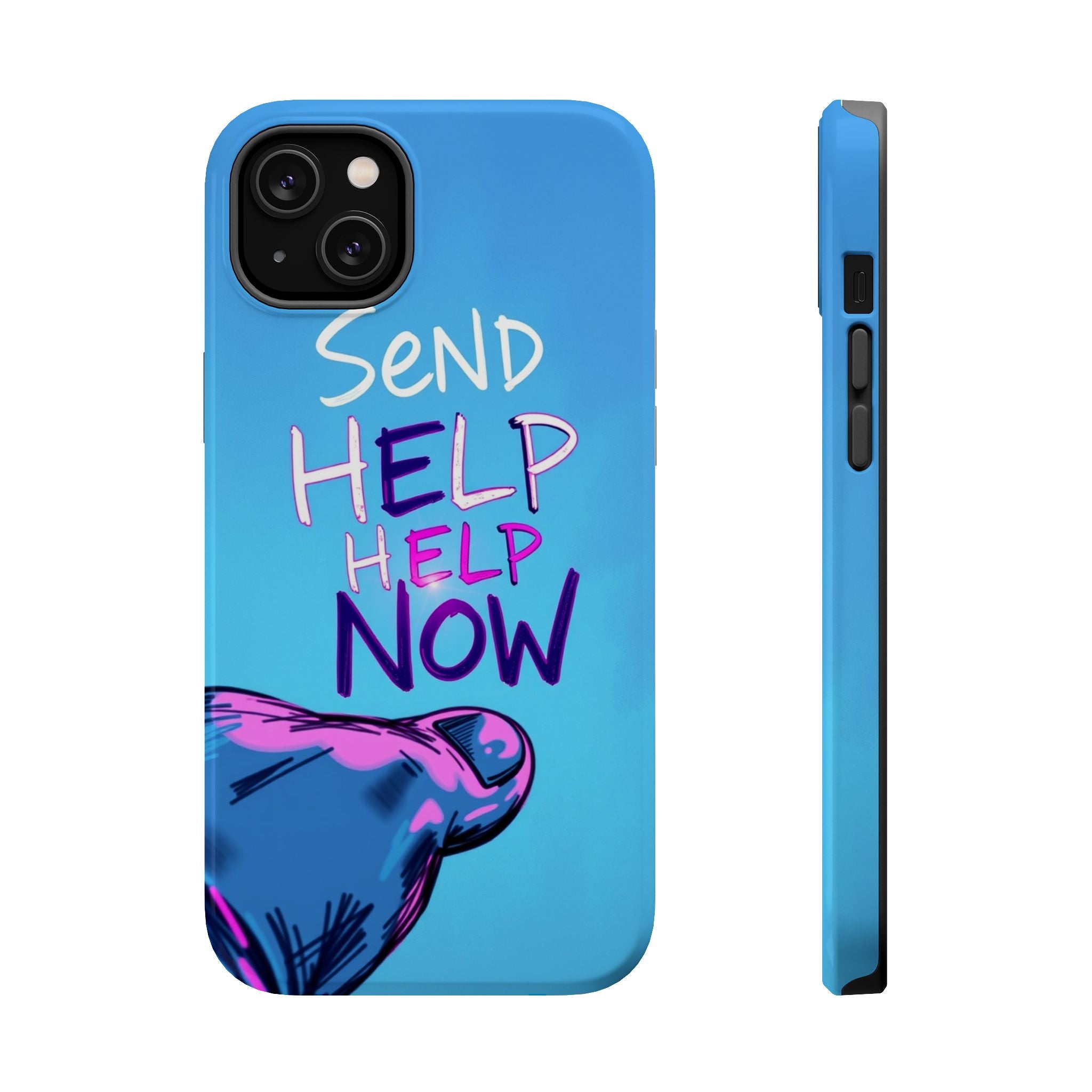 iPhone Radiant Send Help Now Design Slim Everyday Designer Case · iPhone Case