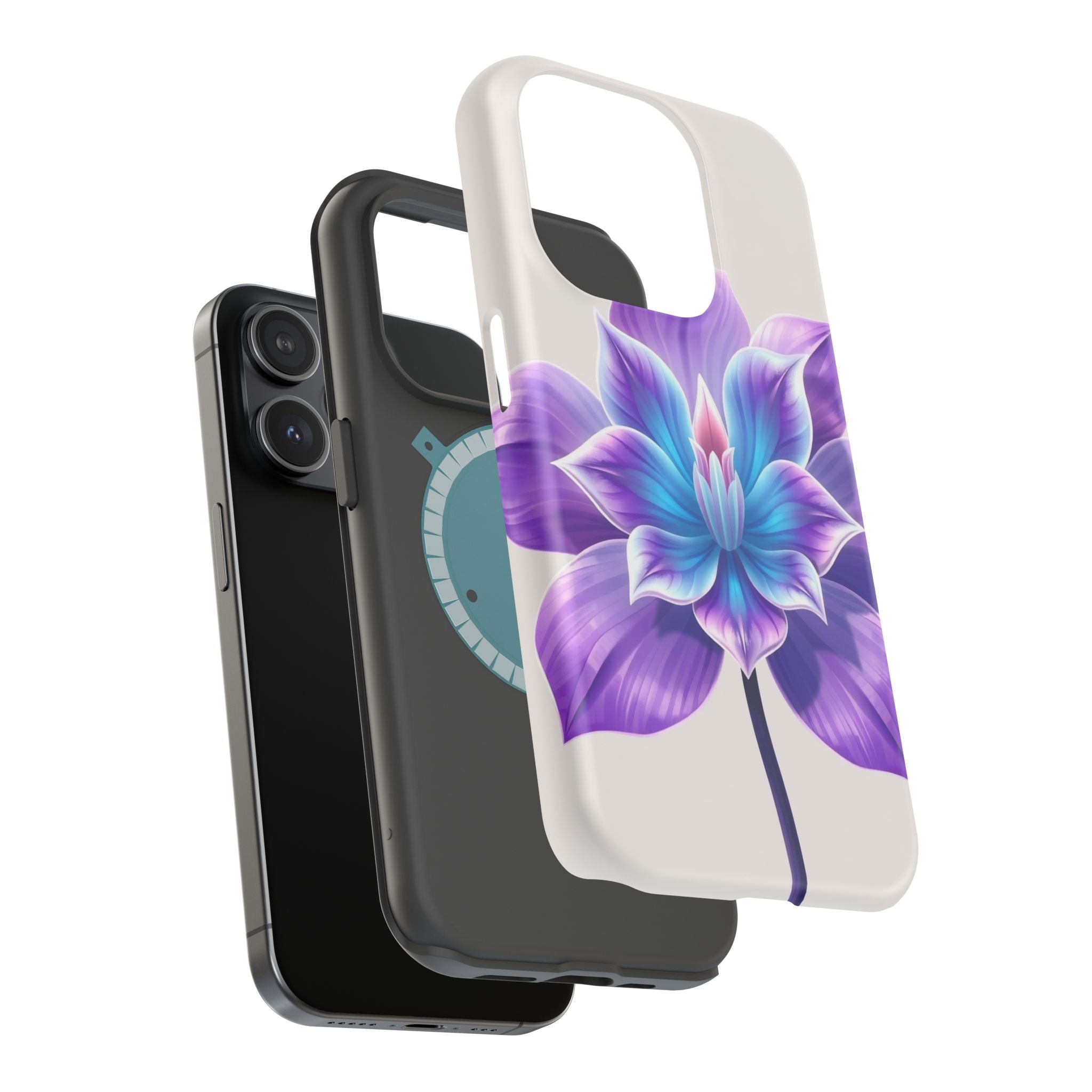iPhone Dreamy Neon Floral Design 10 Slim Everyday Designer Case · iPhone Case