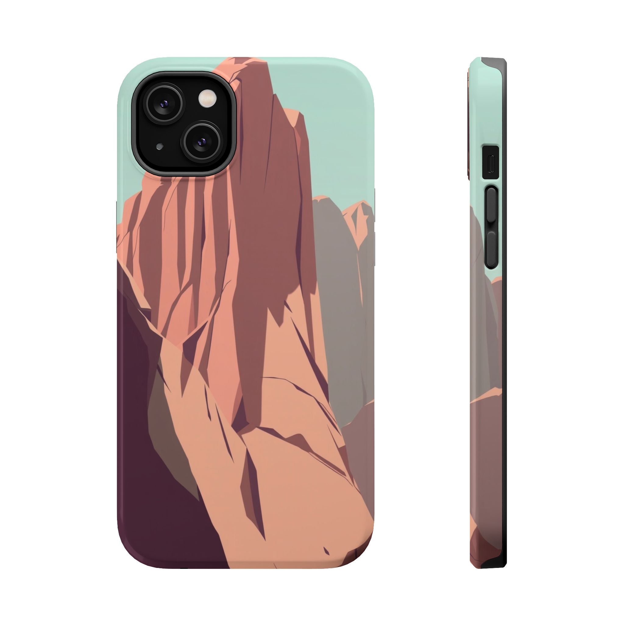 iPhone Rose Pink And Cream Canyon Wall Slim Everyday Designer Case · iPhone Case